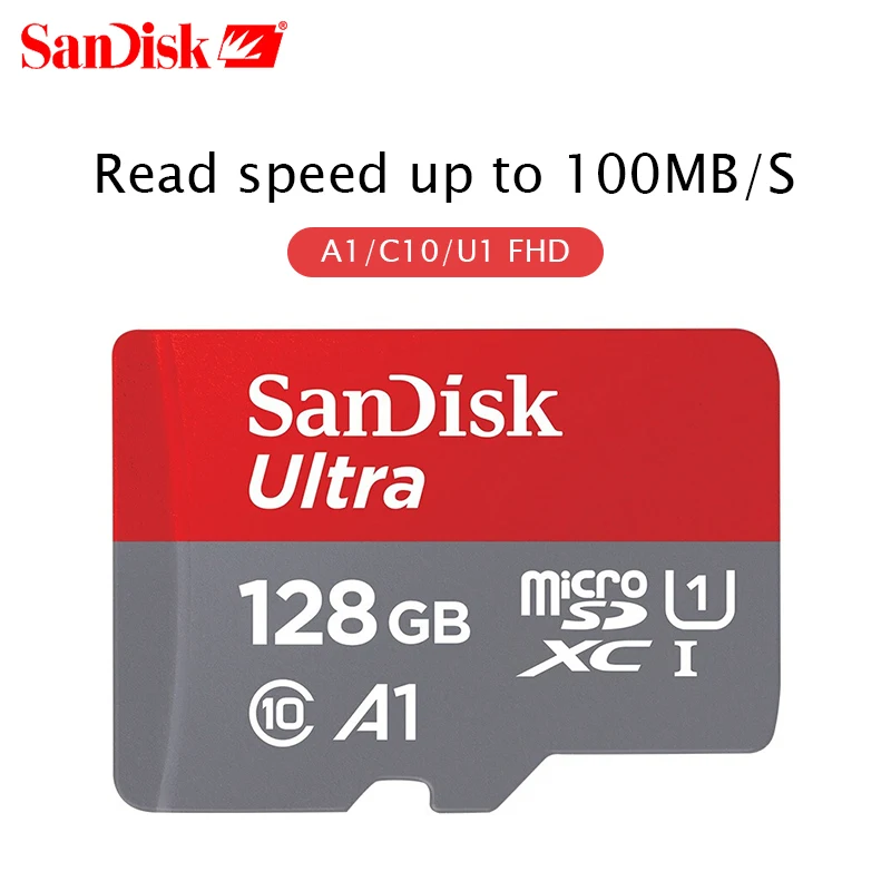 Карта памяти SanDisk 256 ГБ 200 128 64 Макс 98 МБ / с 32 16 Micro SD Class10 UHS 1 Microsd TF SD|Карты памяти| |