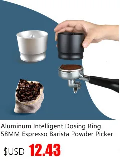 58MM New Intelligent Dosing Ring For Brewing Bowl Coffee Powder Espresso Barista Profilter For 58MM Profilter Coffee Tamper
