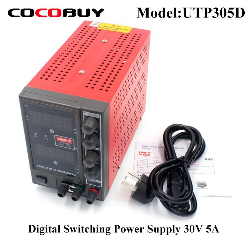

UTP305D Mini laboratory power supply30V 5A Single phase adjustable SMPS Digital voltage regulator 0.1V 0.01A DC power supply