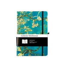 

A5 Hard Cover Lined Journal Van Gogh Blossoming Almond Tree Classic Ruled Notebook Elastic Band Diary