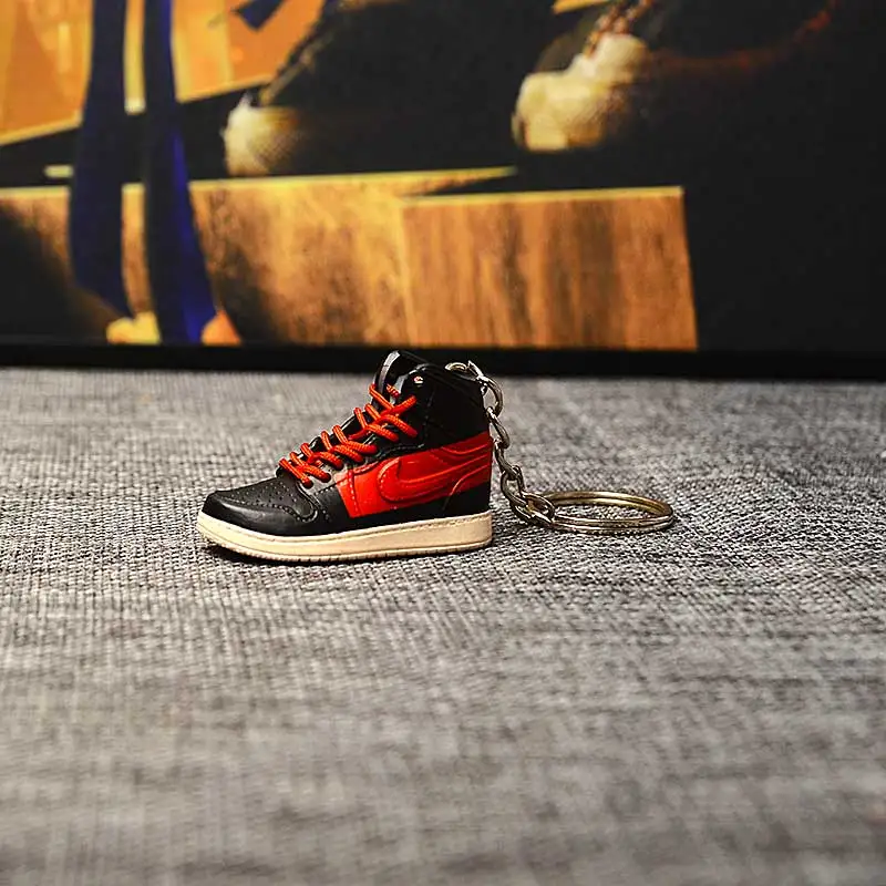 Дропшиппинг ПВХ брелок для обуви 1 3D мини-кроссовки "OW CHICAGO" Спортивная обувь Кроссовки брелки - Цвет: a single shoe w ring