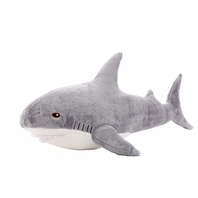 45-100cm Giant Cartoon Funny Shark Plush Doll Super Quality Soft Shark Pillow Simulation Shark Plush Toys Kids Christmas Gifts