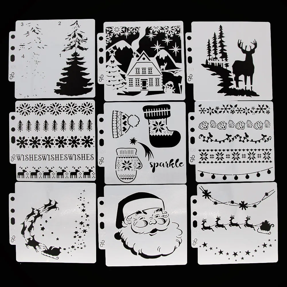 Albero Luna Stella 3D Scatola Punzonatrice Stencil per goffratura Stencil Stampaggio Stampi per Scrapbooking, Produzione di Carte, Decorazione Album
