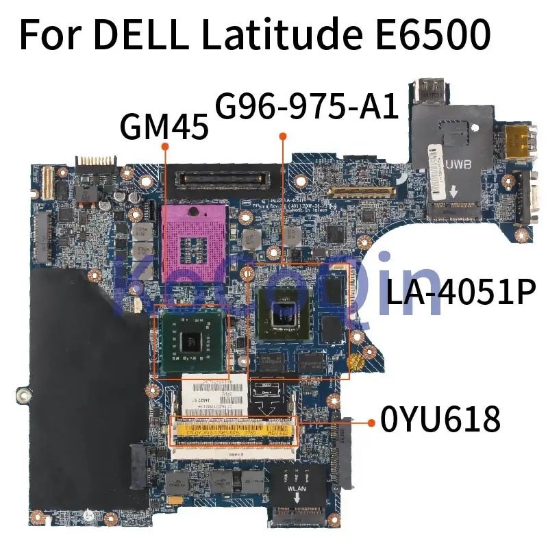 Материнская плата для ноутбука DELL Latitude E6500 GM45 материнская 0YU618 | Компьютеры и офис