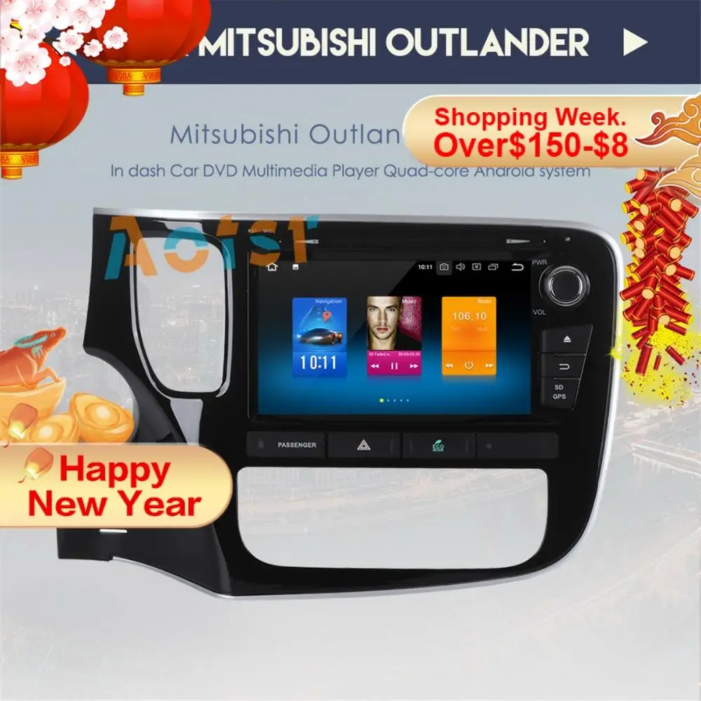 8 &quotAndroid 0 Восьмиядерный Автомобильный GPS для Mitsubishi Outlander 2014 2017 dvd плеер стерео Авто