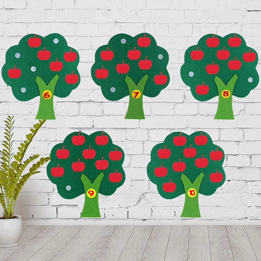 Kids Montessori Toys Materials DIY Non-woven Math Toys Numbers Counting Toy Educational Learning Toys for Children Teaching Aids