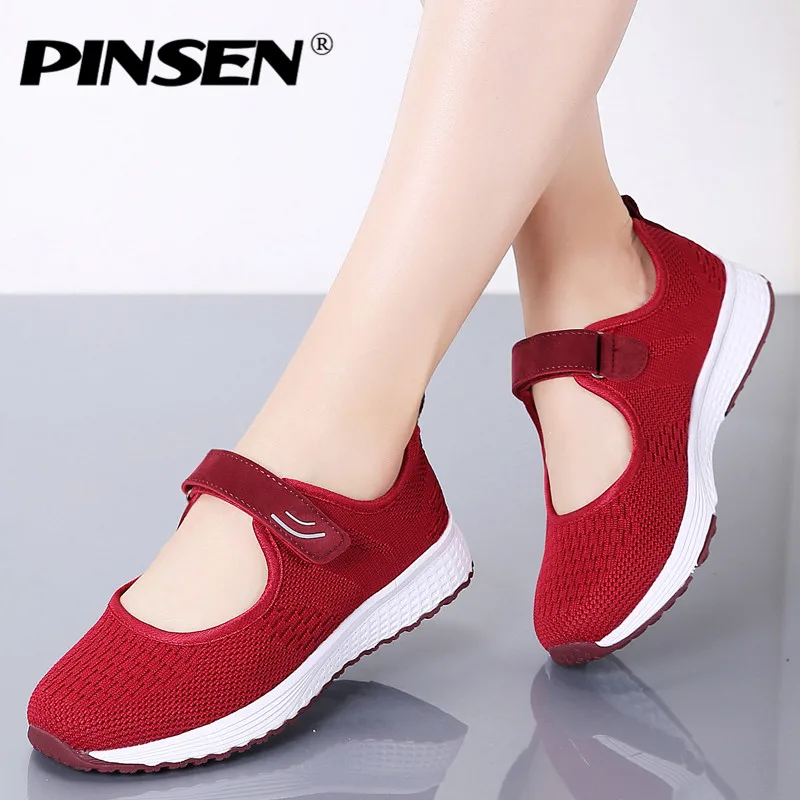 Женские мокасины на плоской подошве PINSEN Летние удобные лоферы с дышащей сеткой