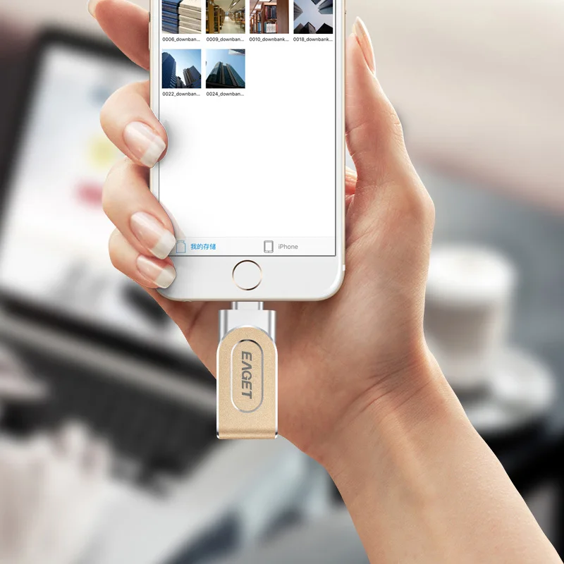 US $34.00 Eaget Lightning USB 30 Flash Drive 64GB Apple MFI Certified Pendrive OTG Pen Drive USB Memory Stick For IPhone IPad IPod I80