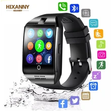 Bluetooth Smart Watch men Q18 With Camera Facebook Whatsapp Twitter Sync SMS Smartwatch Support SIM TF Card For IOS Android Men