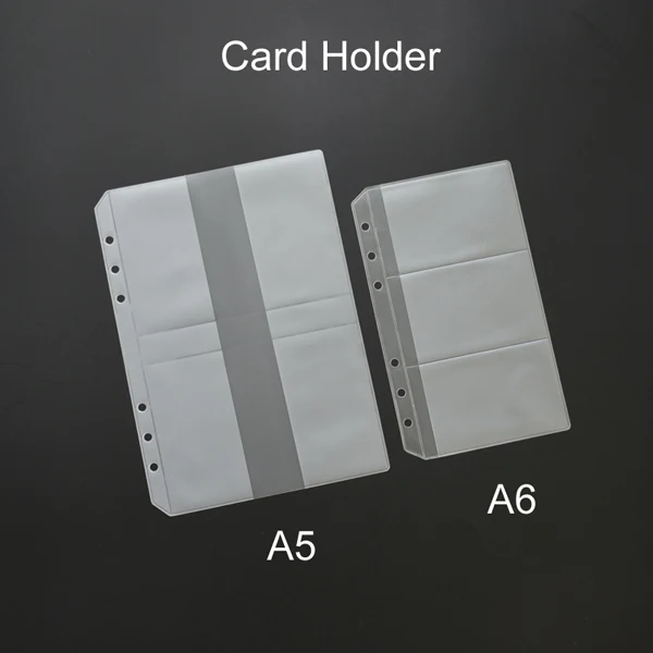Card Holder 50 упаковок, ПВХ наклейки для хранения и органайзер, сумка-держатель, спиральная записная книжка, аксессуары А5, А6, кольцо, держатель для мелких вещей - Цвет: Card Holder