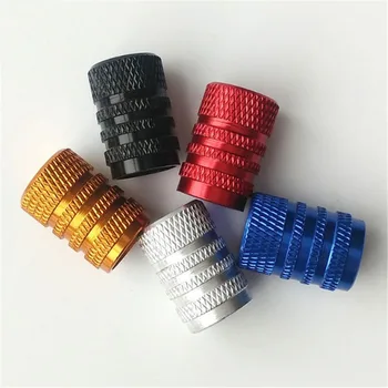 

4PCS Black Aluminum Car tire valve caps Unique Design Car Truck Air Port Cover Tire Rim Valve Wheel Stem Cap