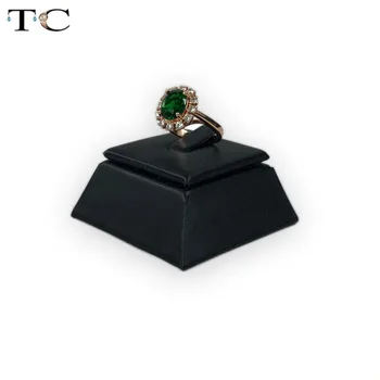 

Soft Black PU Leather Ring Display Stand Orgnaizer Holder Jewelry Ring Display Stand Ring Display Rack 5x5x3cm