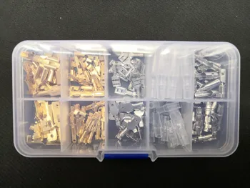 

1box 2.8/4.0/4.8/6.3mm Male & Female Crimp Terminals Spade Sleeve for wire 0.5mm2-1.5mm2 22-16 AWG Wrap Connector box kit 150pcs