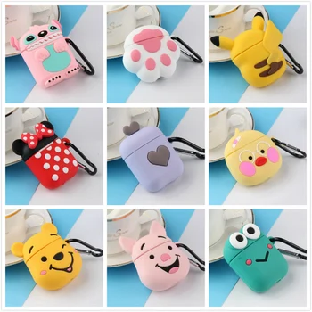 

3D Anime Cute Earphone Case for Airpods 2 Case Silicone Stitch Cartoon Soft Headphone/Earpods Cover for Apple Air Pods 1 Dog Cat