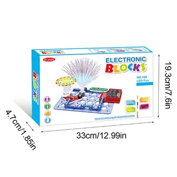 

Learning Electronic Blocks Kit Educational Electric Circuits Toys for Children 72XC