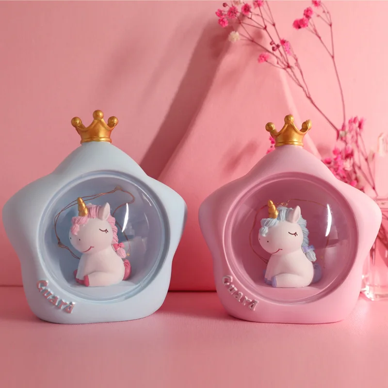 

Cartoon LED Resin Night Light unicorn rabbit shape Bedside Lamps Home Bedroom Decor Children Baby Kids Birthday Christmas Gift