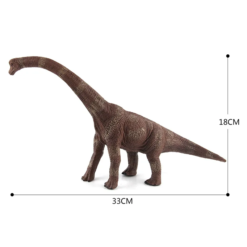 Большой динозавр Юрского периода Моделирование игрушка Брахиозавр мягкие ПВХ Фигурки ручная роспись животных Модель Коллекция игрушки для детей подарок