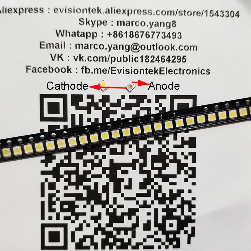 3528 TV Backlight- 100 шт. SMD ТВ Телевизор с подсветкой светодиодный 3030 SMD 3528 3535 7030 5630 задний светильник высокой мощности белый диод ТВ задний светильник супер яркий - Цвет: 3528 TV Backlight-
