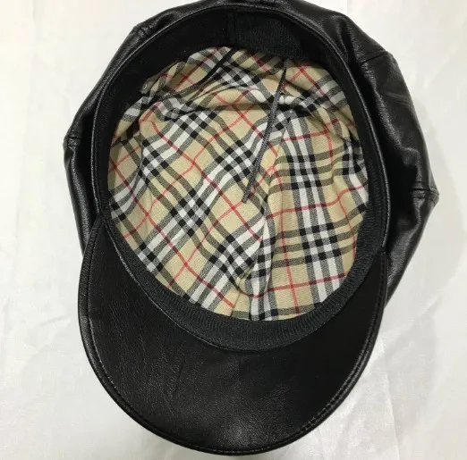 Кожаный берет Женская восьмиугольная кепка berret cappelli donna Британский живописец frenchat заколка petten PU живописные шапки bere