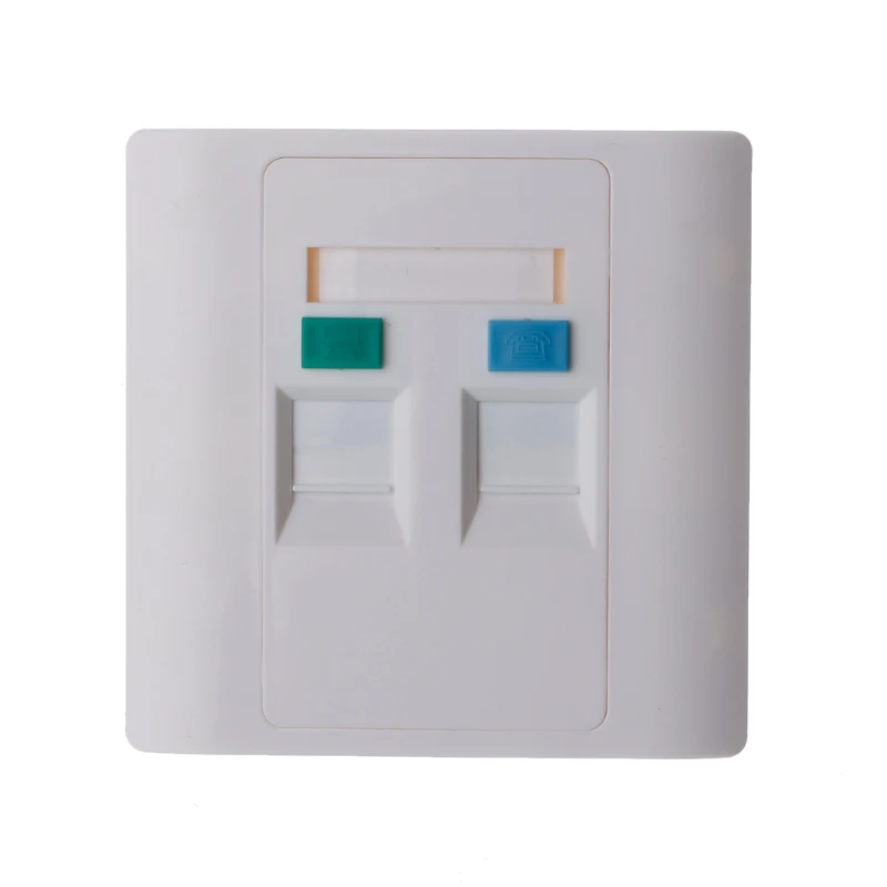 2 порта RJ45 сетевой настенной пластины с гнездовым разъемом