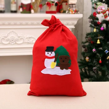 

Candy Gift Bag Christmas Santa Bag Cartoon Pattern Funny Bag Houehold Decoration Christmas Decoration Storage Bag