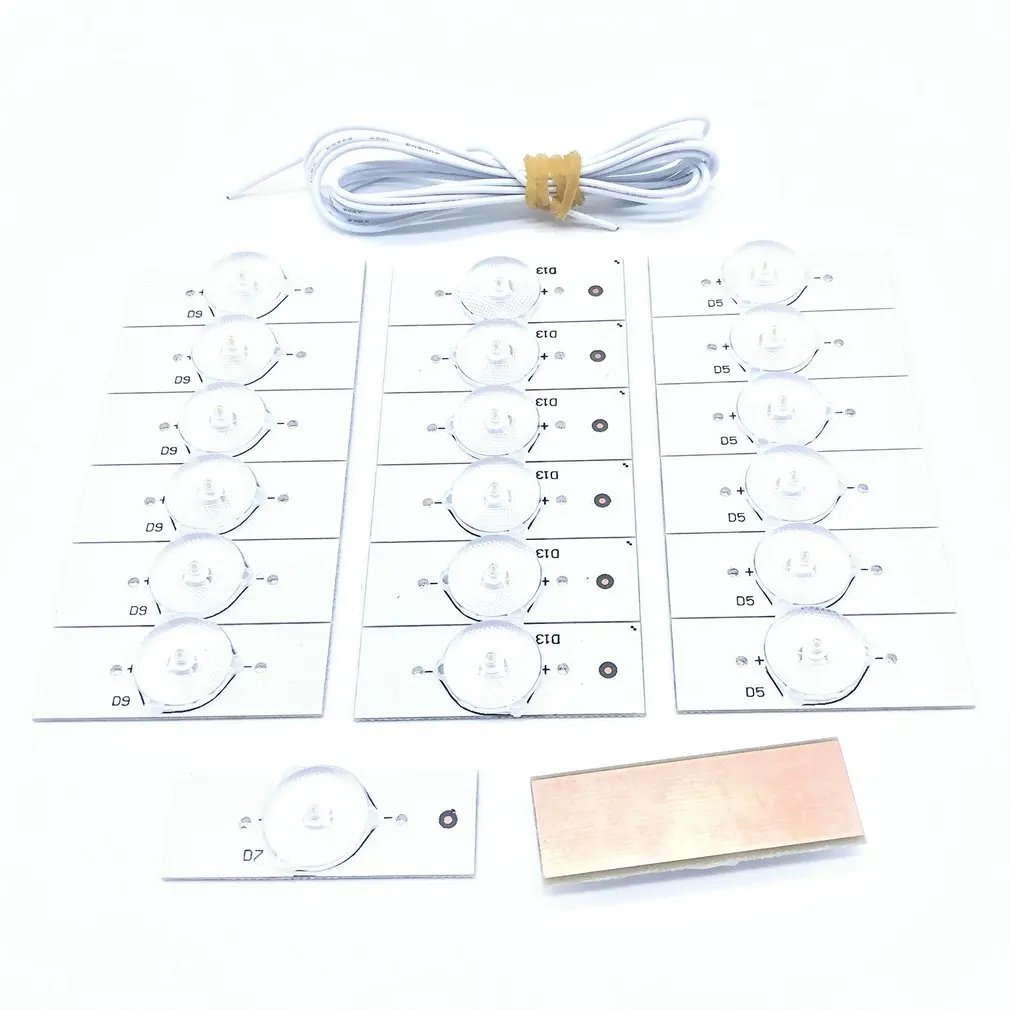 With 2M cable 20 шт 6 в SMD лампы с оптическими линзами Fliter для 32-65 дюймов светодиодный телевизор ремонт работы с драйвером постоянного тока для светодиода - Цвет корпуса: With 2M cable