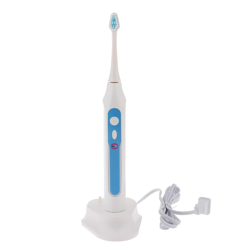 Electric Oral Care Toothbrush Hygiene +3 Tooth Brush Heads US Plug Rechargeable Sonic Toothbrush with Toothbrush Base