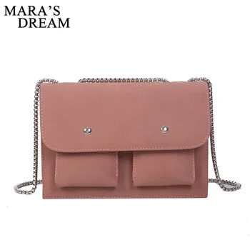 

Mara's Dream 2019 New Solid Color Small Bag Wild Cross Section Square Simple Shoulder Diagonal Package