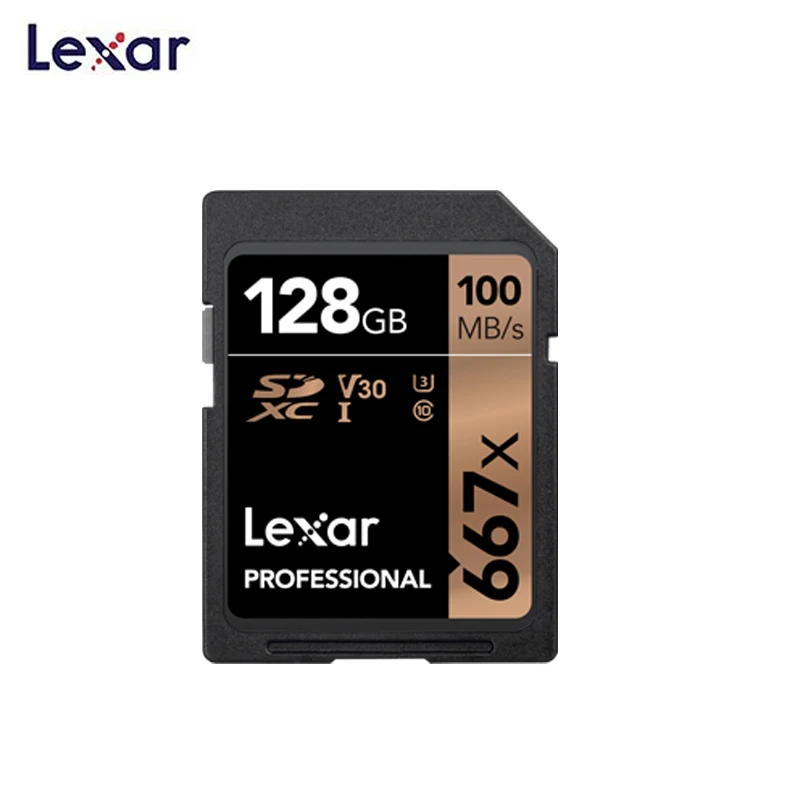 Lexar,, профессиональная sd-карта 667x, 64 ГБ, карта памяти, 128 ГБ, SDXC, 256g, UHS-I, для камеры 4 K, флеш-карта - Емкость: 128GB