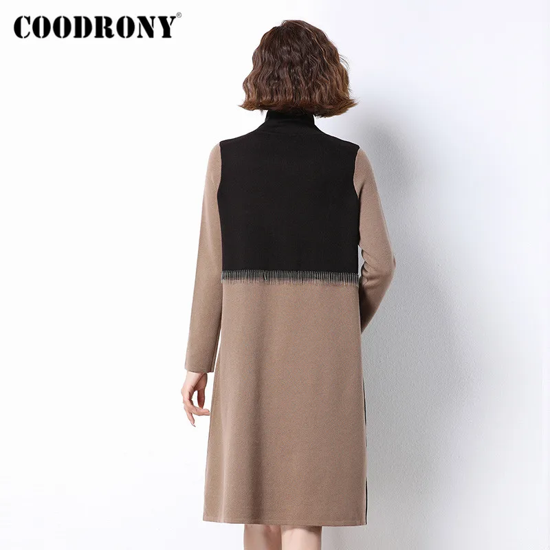 COODRONY Brand Autumn Winter Warm Long Female 2020 Pullover Sweaters Casual Stand Collar Soft Women Oversize Jumper W1130