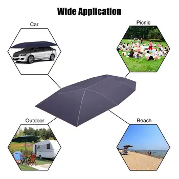 

Hot 400x210cm Remote Automatic Car Umbrella Sunshade Tent Roof Cover Anti-UV Hot Protection Outdoor Protector Sun Shade Summer