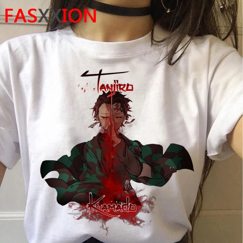 Лидер продаж, футболка с рисунком «Demon Slayer», футболки, уличная одежда в стиле панк, Kimetsu No Yaiba, футболка, одежда с японским аниме, Мужская забавная футболка - Цвет: 2011