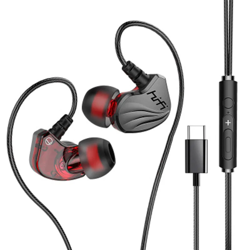 

USB Type C Metal Earphone with Mic for Xiaomi samsung huawei Oneplus meizu Typec in ear headset stereo earphones