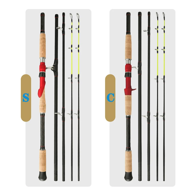 1.8m 2.1m 2.4m 2.7m 3.0m Saltwater Jigging Rods Double Tip M/xh Power