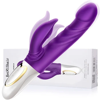 KeRiShair Vibrators for Women Soft Silicone Dildo Rabbit Vibrator Female Sex Toy Vibrator Women Anal G Spot Clitoris Stimulator