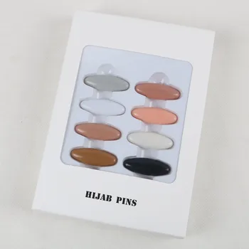 

2020 Newest Design High Quality Muti-Color Plastic Scarf Accessories Buckle Muslim Hijab Safety Pins