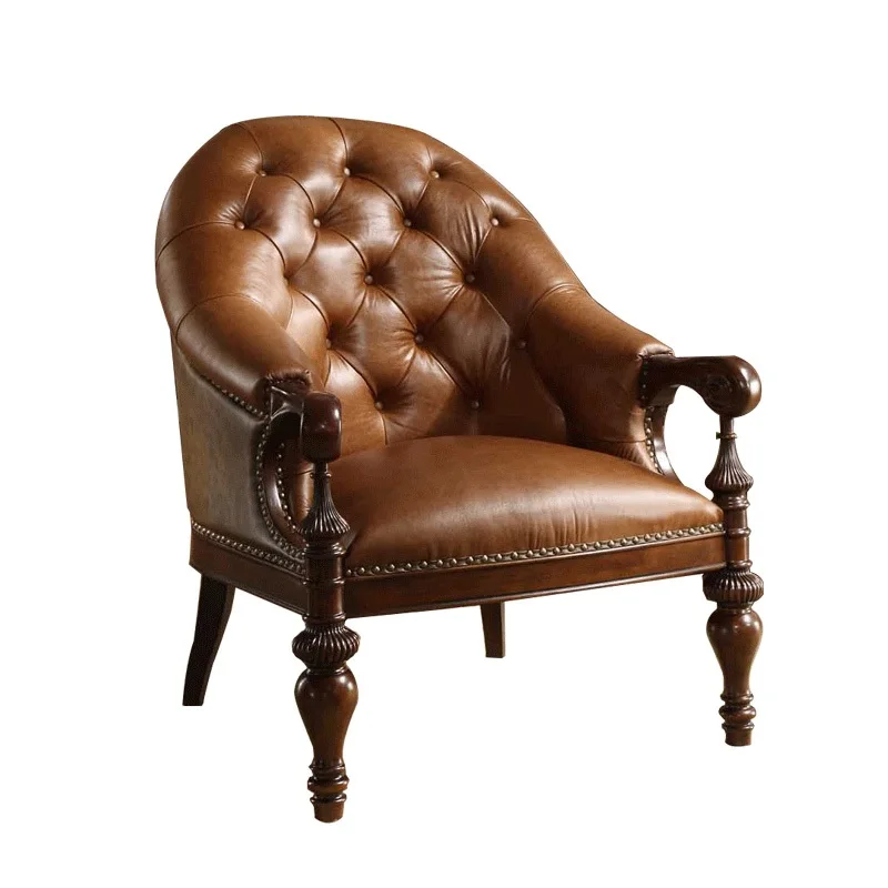 20pcs Pack 19th Century Lounge Chair With Authentic Leather Upholstery Birch Wood Frame Living Room Chairs Aliexpress