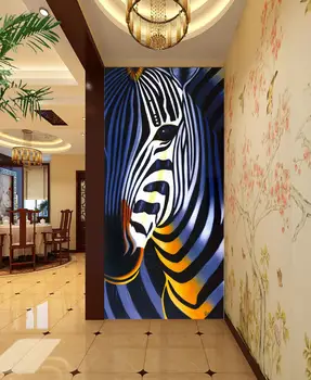 

[Self-Adhesive] 3D Zebra WG838 Wall Paper mural Wall Print Decal Wall Murals Belly