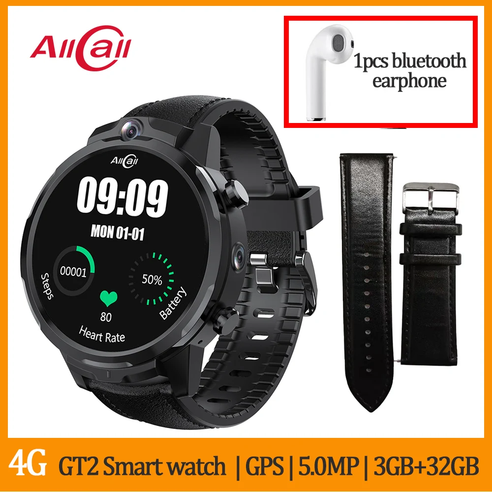 Мужские Смарт-часы Allcall Awatch GT2 с GPS экран 1 6 дюйма 3 ГБ 32 камера для распознавания