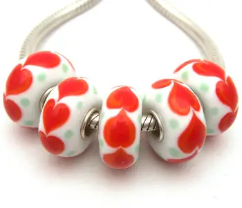 

JGWGT 2375 5X 100% Authenticity S925 Sterling Silver Beads Murano Glass beads Fit European Charms Bracelet diy jewelry Lampwork