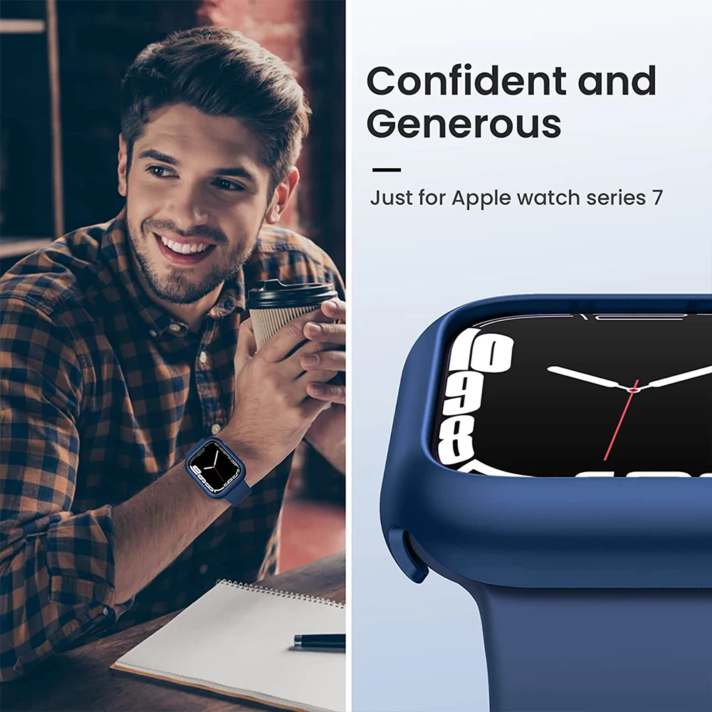 Cover for Apple Watch  45mm 41mm  44mm  40mm 42mm 38mm Shock-Proof Resist Bumper Protective Case for iWatch SE 7 6 5 4 3 2 1