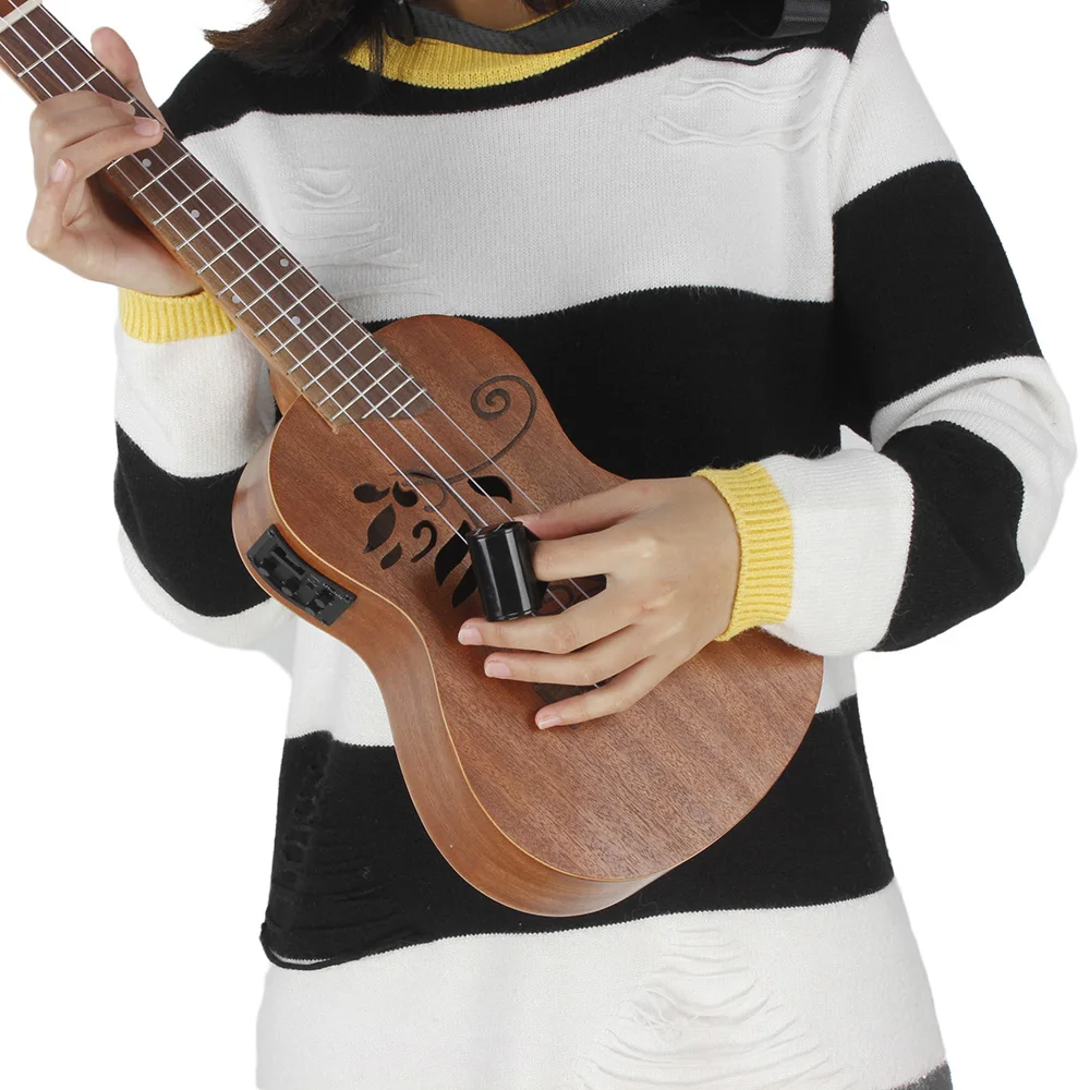 2" Sapele деревянная Гавайская гитара Ukelele Uke комплект с ЖК эквалайзером включая сумку для переноски Капо струны палец maraca ткань для чистки