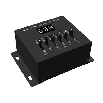 

AJ6 DC5-12V 6-channel DMX dimmer master International standard DMX512/1990 signal DMX512 decoder 6-channel output DMX 8-bit data