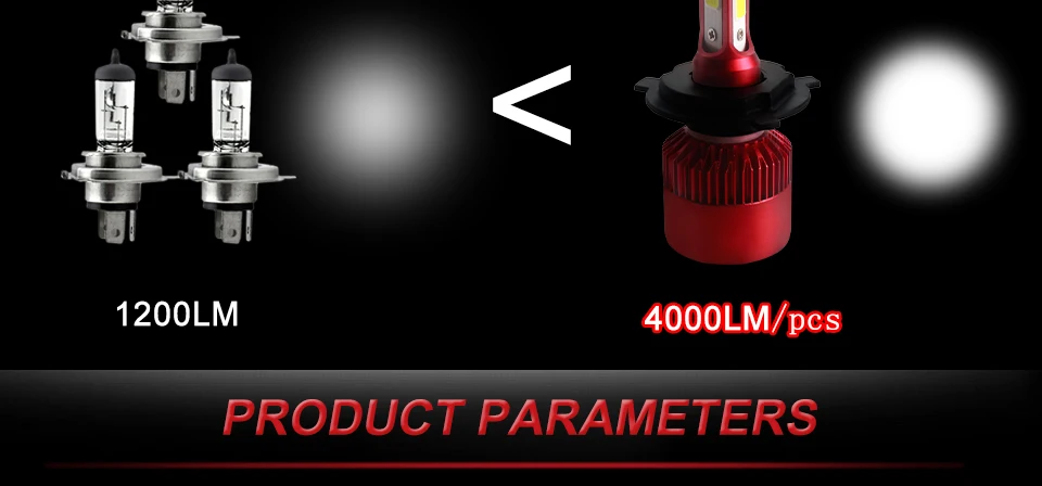 H7 светодиодный H4 огни автомобиля H4 светодиодный фары лампы H3 H11 9005 9006 H1 9012 COB Светодиодный фар для авто противотуманных фар 6500 к 9600LM машина головная лампа