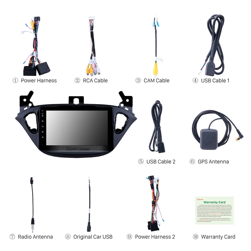 Clearance Seicane 8 inch 2din Android 8.1 For Opel Corsa 2015-2019/Opel Adam 2013-2016 Car GPS Multimedia Player Support Radio Mirror Link 4