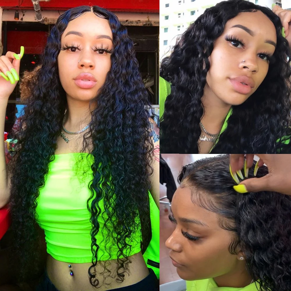 deep wave human hair wig