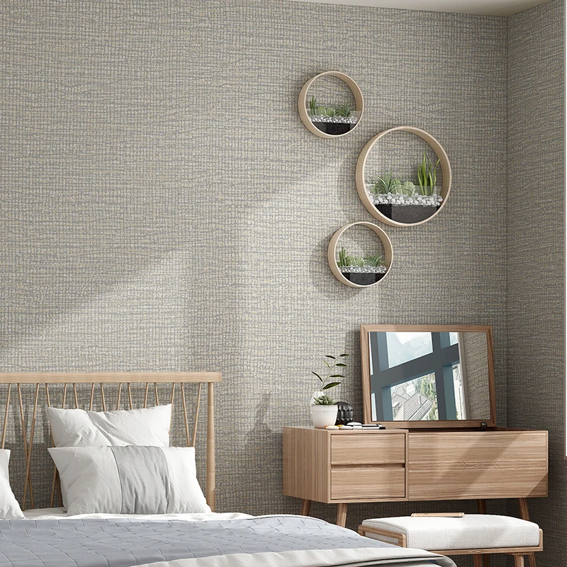 Современная простая металлическая текстурированная настенная бумага бежевого, серого, зеленого цвета, одноцветная настенная бумага для спальни, гостиной, домашнего декора - Цвет: J04503