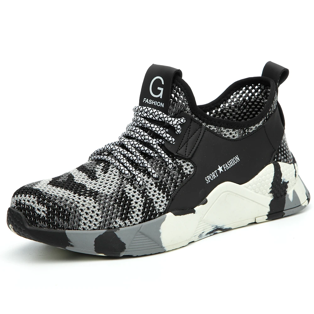 Мужские зимние защитные рабочие ботинки со стальным носком короткие мужские