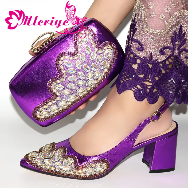 

Latest Design Matching Shoes and Bags for African Weddings African Shoe and Bag Set for Party In Women Gold Italy Shoes Bag Set