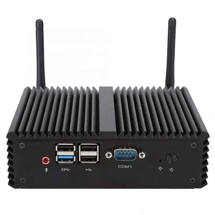 Для Intel J1900 четырехъядерный 4COM Dual LAN 4GB DDR3L1333/1600 MHZ полностью металлический мини-ПК 100-240V